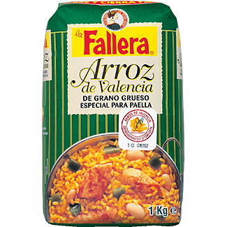 2kg Riso Speciale Bomba Paella la Fallera.- D.O. Valencia + 1000ml Brodo  per Paella di pesce