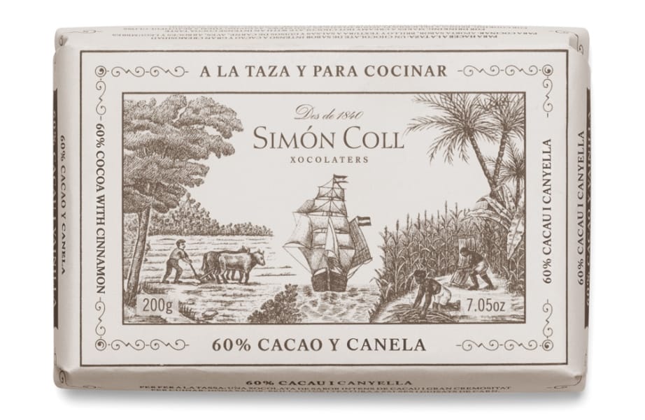 Simon Coll 60% Cocoa Chocolate with Cinnamon for drinking and cooking | spanishoponline.com