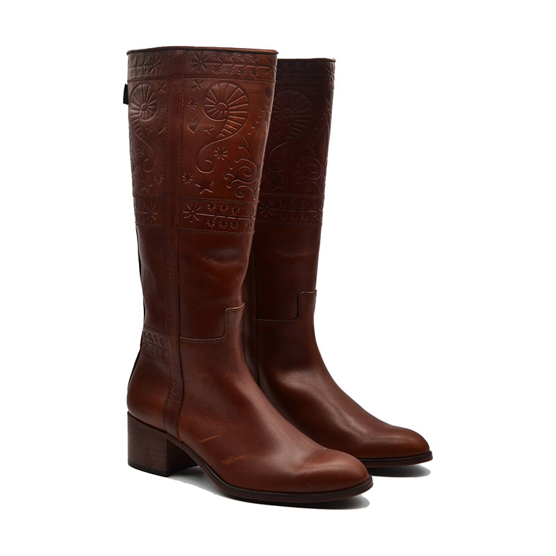 Dakota Boots Etched Leather | SPANISH SHOP ONLINE
