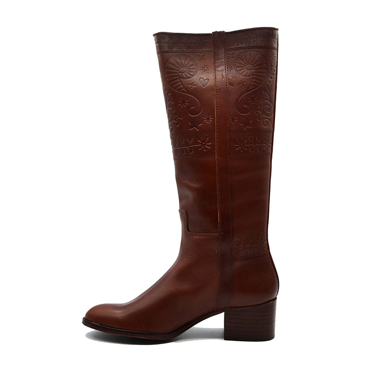 Dakota Boots Etched Leather | SPANISH SHOP ONLINE