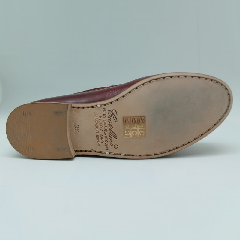 CASTELLANO 1920 Leather Burgundy Loafers | SPANISH SHOP ONLINE